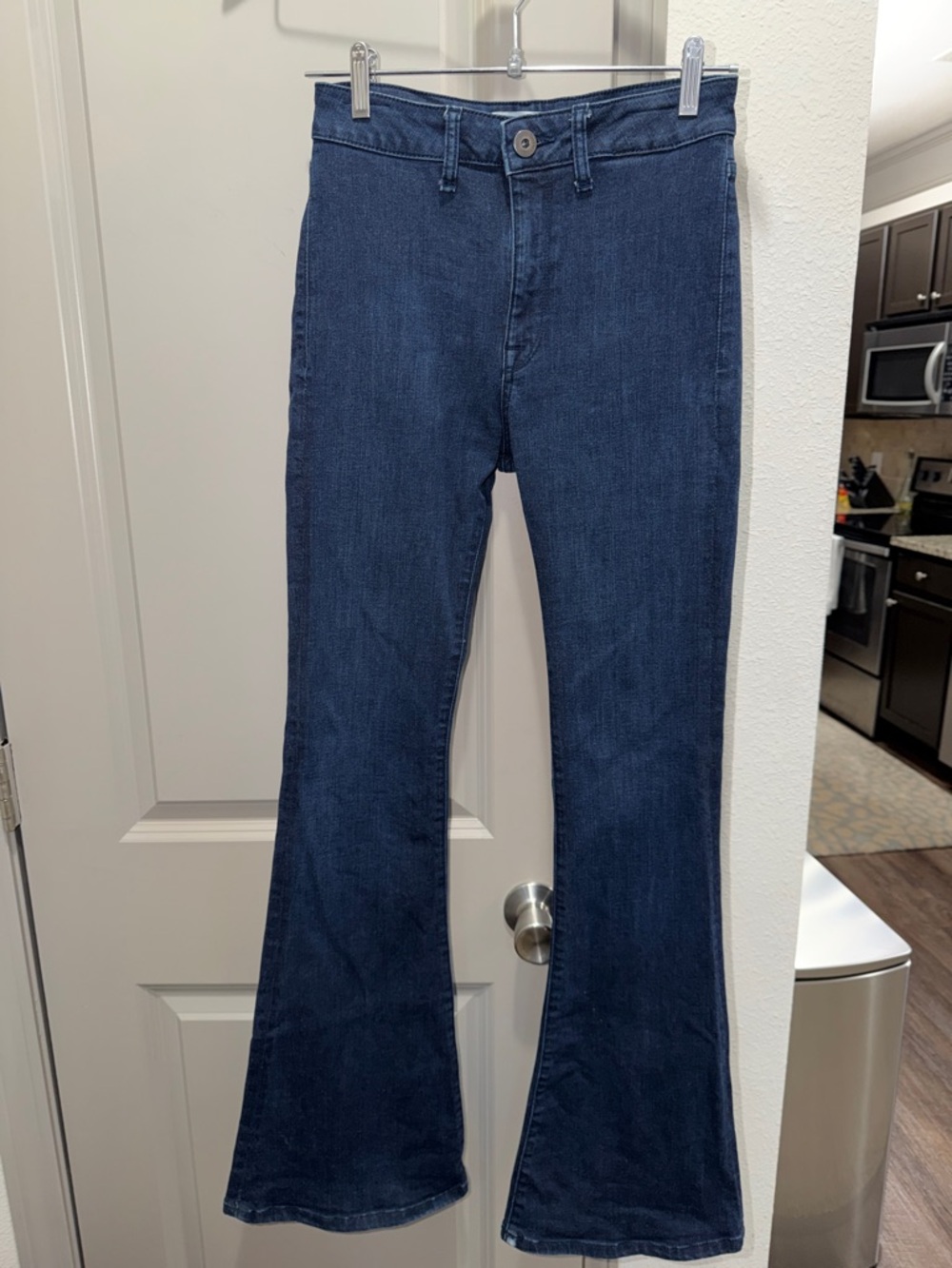 DL 1961 JAxDL No 5 trimtone flare high rise bell bottom  dark wash jeans 27